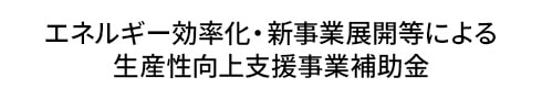 エネルギー効率化・新事業展開等による 生産性向上支援事業補助金
